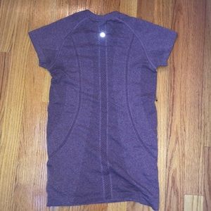 Purple lululemon workout shirt